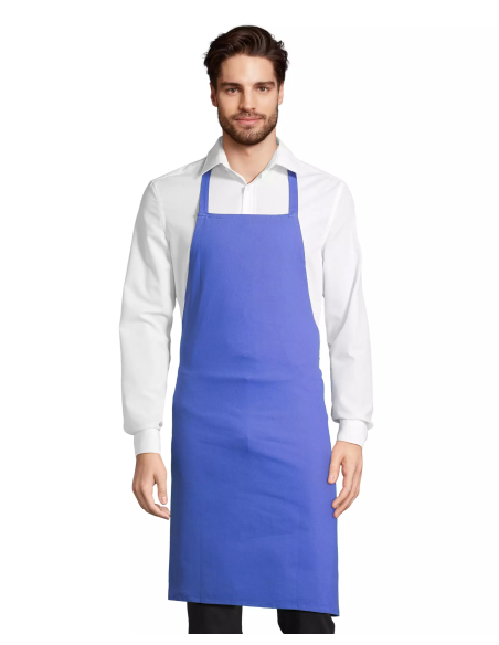 Grembiule da Cuoco Bluette con Pettorina 100% Cotone Twill 180 g/m² 65x90 cm | Modello GLASGOW SOL’S