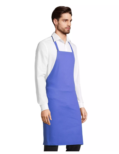 Grembiule da Cuoco Bluette con Pettorina 100% Cotone Twill 180 g/m² 65x90 cm | Modello GLASGOW SOL’S