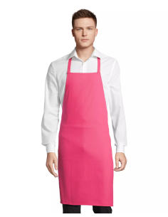 Grembiule da Cuoco Fucsia con Pettorina 100% Cotone Twill 180 g/m² 65x90 cm | Modello GLASGOW SOL’S