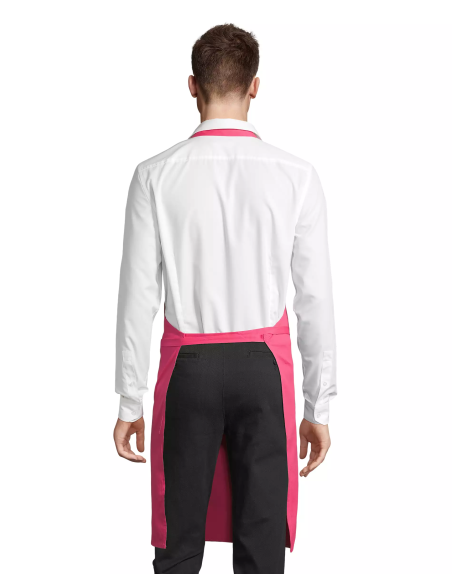 Grembiule da Cuoco Fucsia con Pettorina 100% Cotone Twill 180 g/m² 65x90 cm | Modello GLASGOW SOL’S