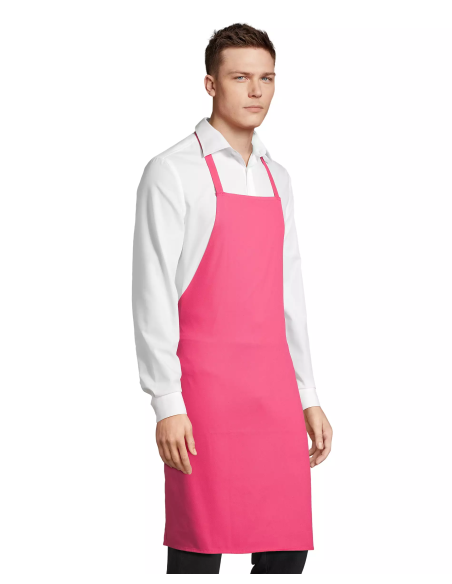Grembiule da Cuoco Fucsia con Pettorina 100% Cotone Twill 180 g/m² 65x90 cm | Modello GLASGOW SOL’S