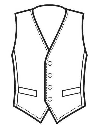 Gilet Nero da Cameriere Antimacchia Foderato...