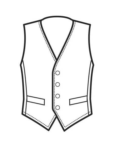 Gilet Nero da Cameriere Antimacchia Foderato 100% Poliestere 220 g/m² | ISACCO