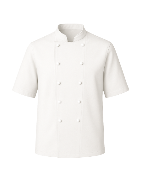 Giacca da Cuoco Bianca 100% Cotone 190 g/m² Manica Corta | Marca RISTOHOUSE