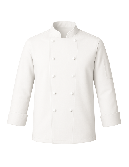 Giacca da Cuoco Bianca 100% Cotone Manica Lunga | RISTOHOUSE