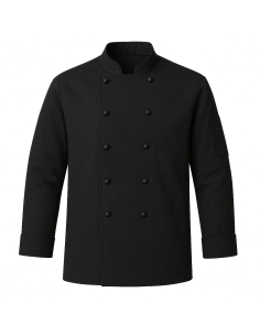 Giacca da Cuoco Nera 100% Cotone 190 g/m² Manica Lunga | RISTOHOUSE