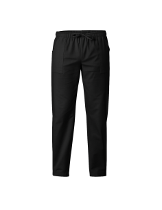 Pantalone da Cuoco Nero con Coulisse 100% Cotone 170 g/m² | RISTOHOUSE