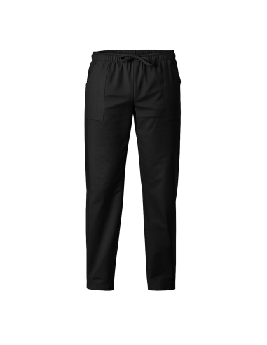 Pantalone da Cuoco Nero con Coulisse 100% Cotone 170 g/m² | RISTOHOUSE