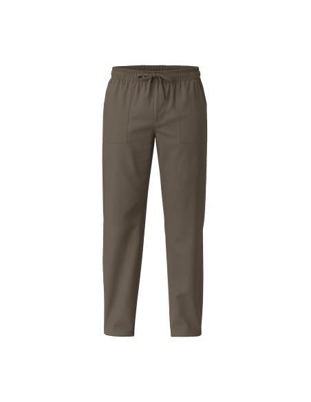 Pantalone da Cuoco Tortora con Coulisse 100% Cotone 170 g/m² | RISTOHOUSE