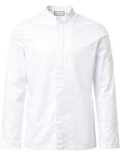 Giacca da Cuoco Bianca Elasticizzata a Coreana SUPREME | Payper