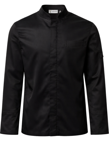 Giacca da Cuoco Nera Elasticizzata a Coreana SUPREME | Payper