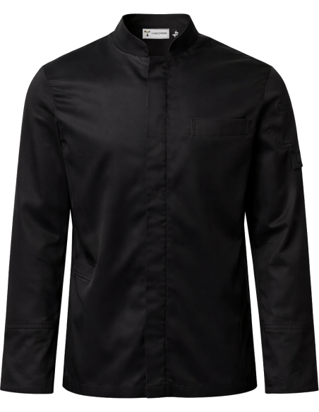 Giacca da Cuoco Nera Elasticizzata a Coreana SUPREME | Payper