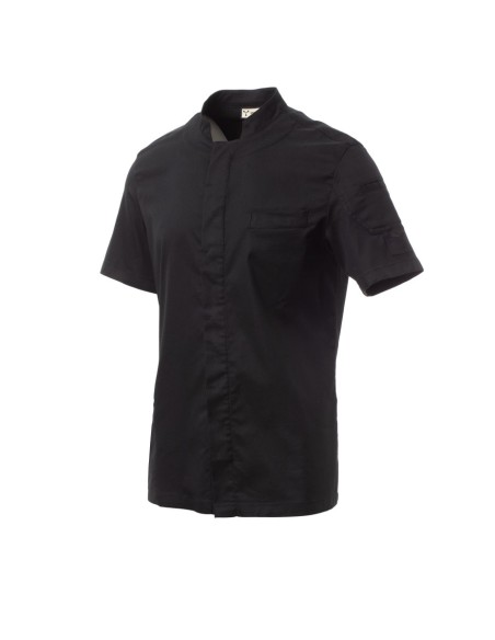 Giacca da Cuoco SUPREME Nera Payper Manica Corta Elasticizzata a Coreana | Payper