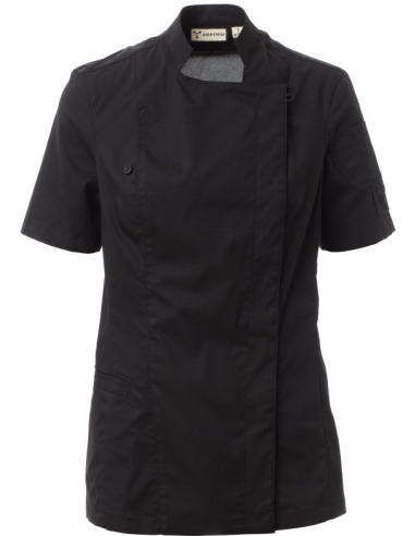 Giacca da Cuoca Nera Mezza Manica STARLIGHT MESH LADY | Payper
