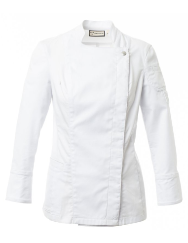Giacca da Cuoco Bianca Elasticizzata da Donna STARRED LADY | Payper