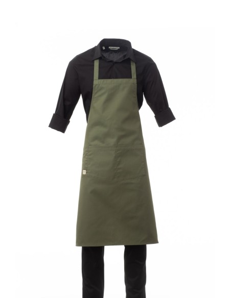 Grembiule BOUTIQUE Verde militare con Pettorina Leggero con Tasca | PAYPER