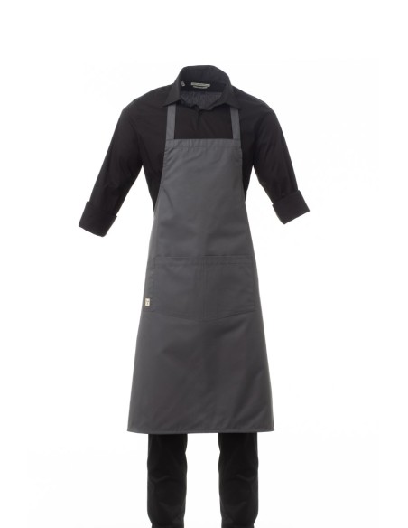 Grembiule BOUTIQUE Grigio con Pettorina Leggero con Tasca | PAYPER
