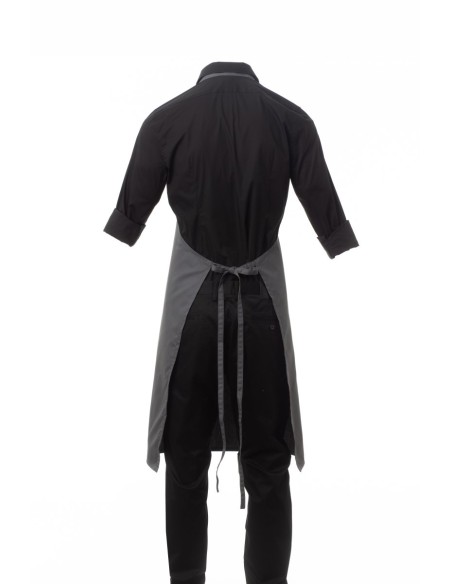 Grembiule BOUTIQUE Grigio con Pettorina Leggero con Tasca | PAYPER