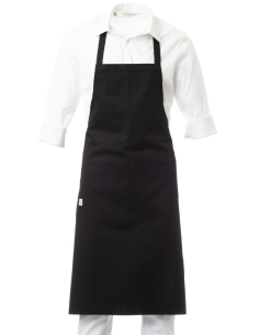 Grembiule Nero con Pettorina Leggero con Tasca | Modello BOUTIQUE PAYPER