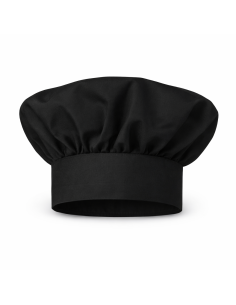 Cappello da Cuoco Nero Regolabile 100% Cotone 190 g/m² |...