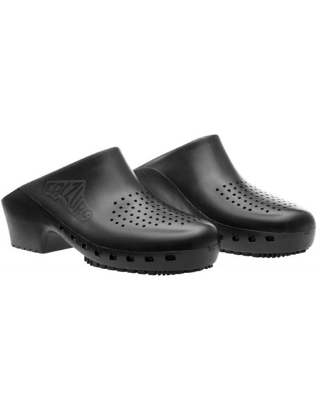 Calzuro Classic Nero con Fori – Zoccoli Sanitari Antiscivolo | Ultimo Numero 40/41